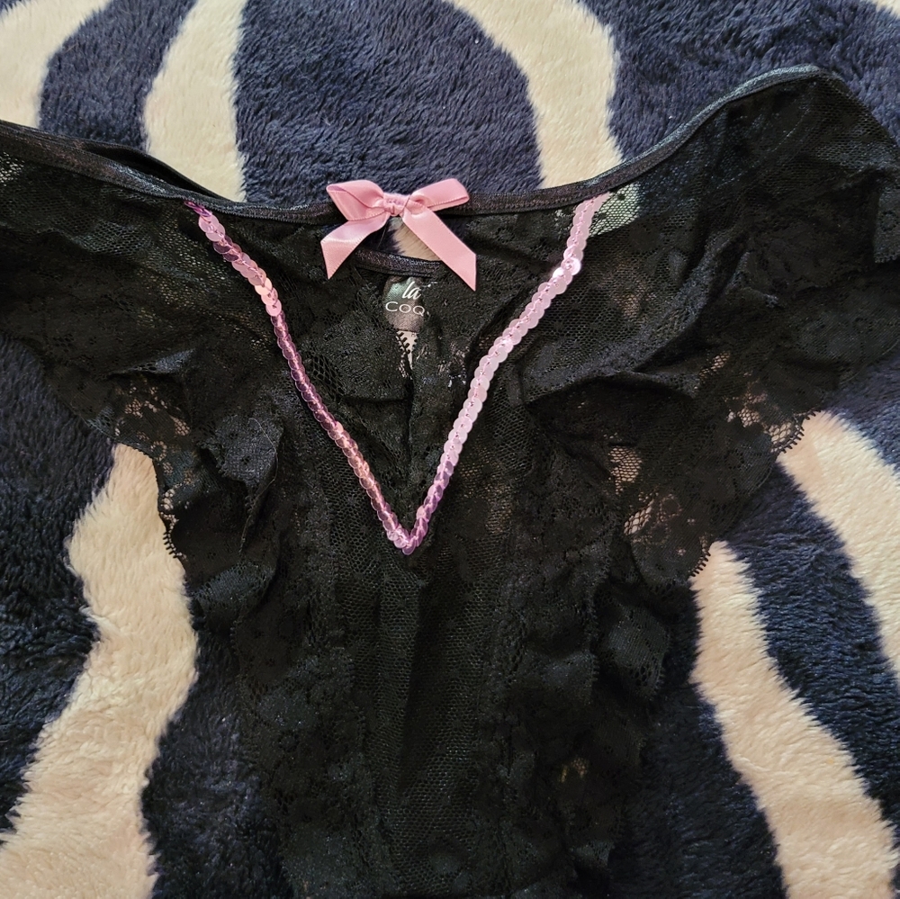 Sexy black and pink panty